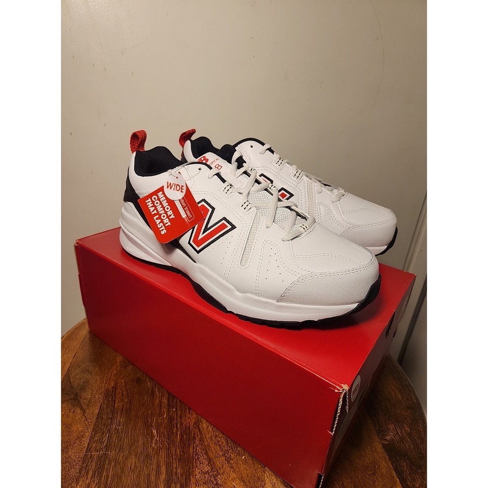 New Balance MX608V5 Sneakers Men's Size 8.5 4E White White/Red